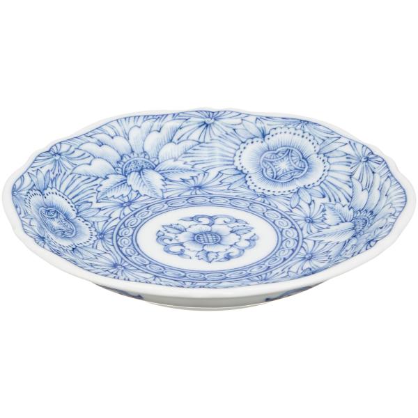 線描牡丹 14cm深皿 AM-SEBRI4F