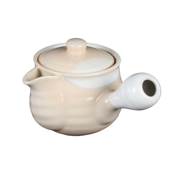 萩陶苑 姫土急須中(茶こし付) アイボリー 0.48 4511