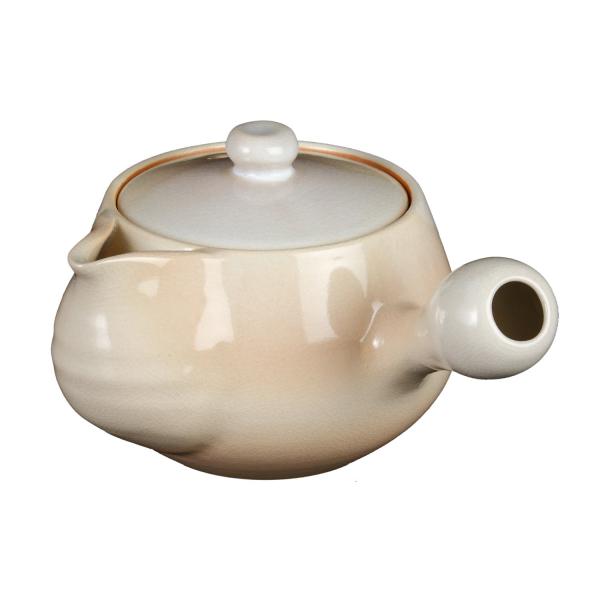 萩陶苑 姫土丸急須 茶こし付 アイボリー 4601