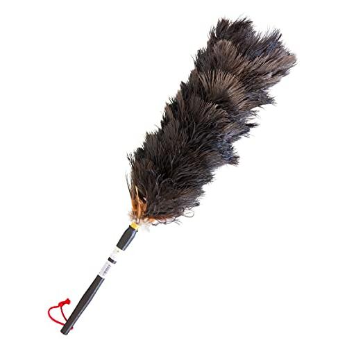 ESCI 【日本製】最高級の手造り毛ばたき! ややソフトなオスのオーストリッチ羽毛を使用! 全長約8...