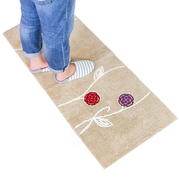 オカ エトフ キッチンマット 約50×120cm (ベージュ)