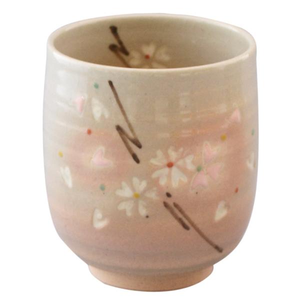 京焼 清水焼 関陶房 湯呑 小 粉引桜 A12-9