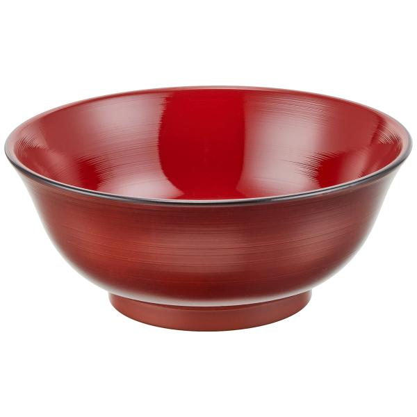 山中塗 食洗機対応 レンジ刷毛目ラーメン鉢 春慶 M14496