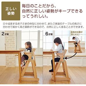 日本育児 ベビーチェア たためる木製スマートハ...の詳細画像4