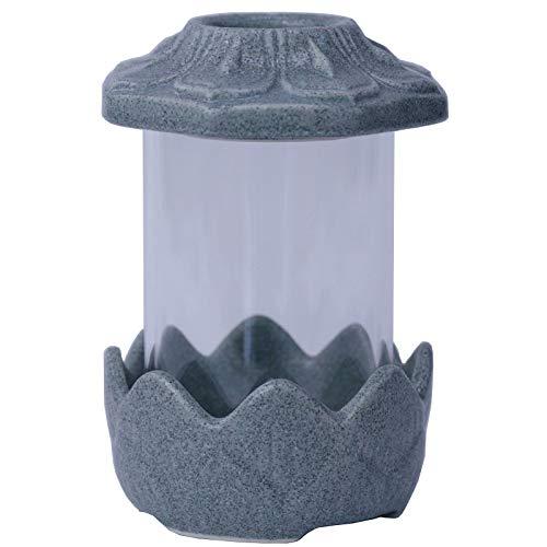 墓石と相性抜群石目調の風防ロウソク立て 光明灯 【墓用仏具】