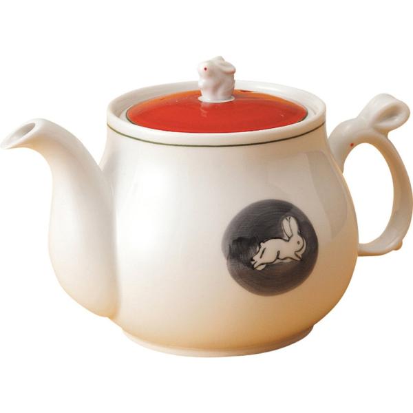奥川陶器 波佐見焼 やへい窯 ポット (ステンレス茶こし付) はねうさぎ 442827