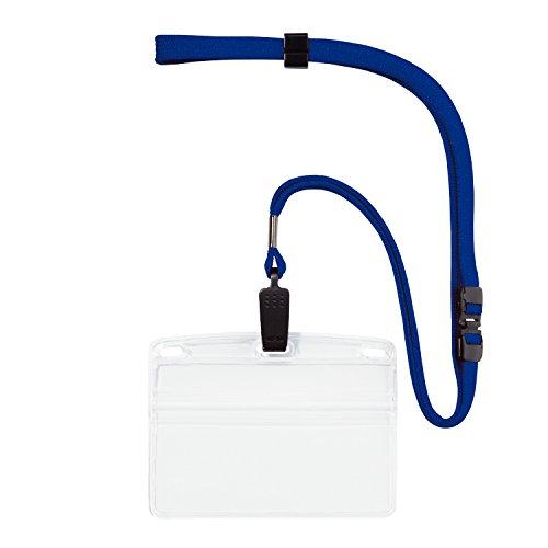 オープン工業 吊り下げ名札 ソフトケース 名刺サイズ 10枚 青 NL-8-BU