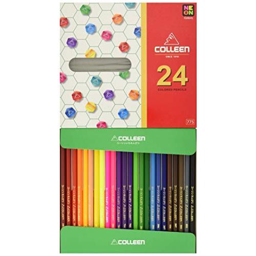コーリン鉛筆 775六角 24色紙箱入り色鉛筆 775-24