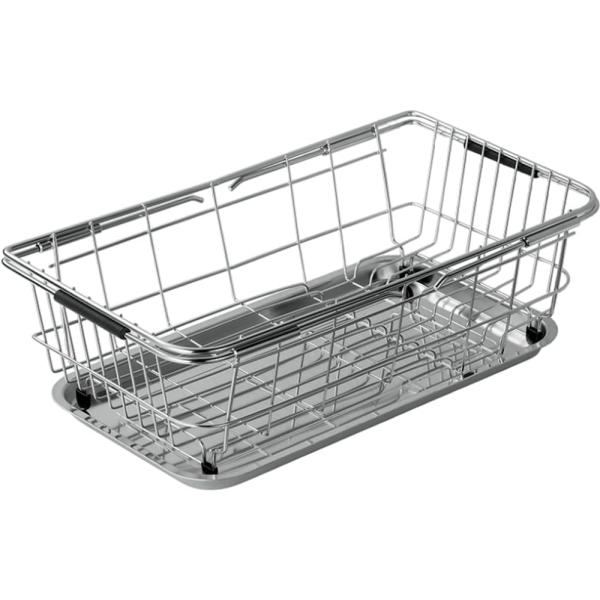 ミネックスメタル(Minexmetal) シンク水切りバスケット スライド式 トレー付