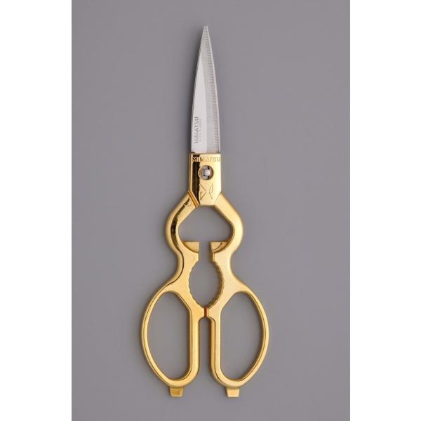 金鹿工具製作所 みまつ キッチン鋏 リムーブゴールド 525 全長:205mm