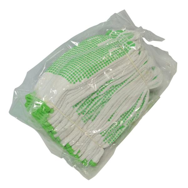 すべり止め 軍手 Mサイズ グリーン パック 12双組 #1012-GM