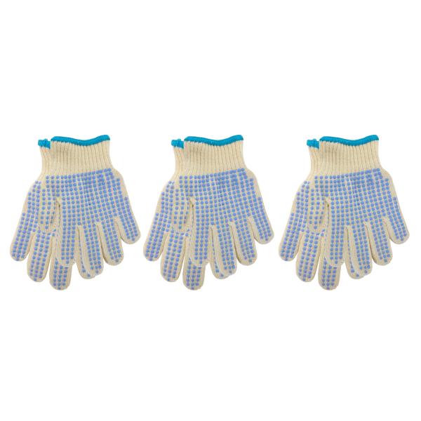 パックスエイジアン こども軍手 すべり止め S(7歳~9歳目安) 青 3双組