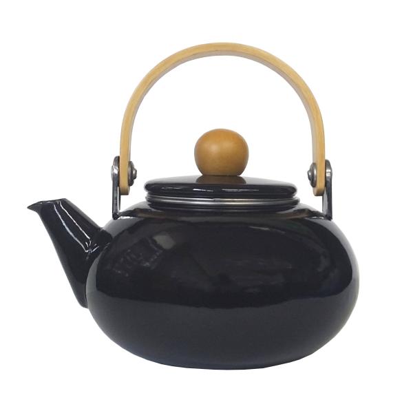 前川金属 雅ホーロー急須1L 黒 MA11039