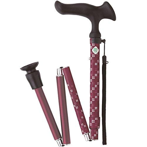 フジホーム ステッキ かるがもE 折畳S 市松茜 WB3794 [適応身長 140~160cm]