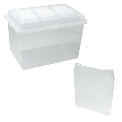 仕切り付き プラケース コバエシャッター 中 （２９８×１９５×２１０ｍｍ） ＋ セパレータ 仕切り...