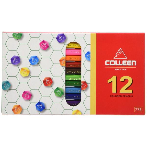 コーリン鉛筆 775六角 12色紙箱入り色鉛筆 775-12