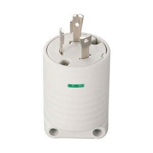 明工社 接地2P 30A 引掛プラグ 30A 125V (白) (L5-30P 準拠)