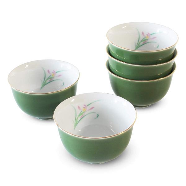 ランチャン(Ranchant) 仙茶揃 グリーン 仙茶:Φ9.1x5.5(cm) 若草ラン 有田焼 ...