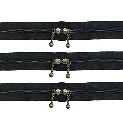 Y.K.K 両開きファスナー 40cm 5本入 黒 3CFBK40-580