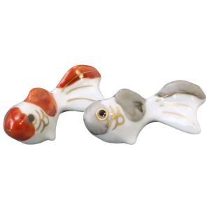 京焼 清水焼 芳山 箸置 ペア 金魚 HNK416