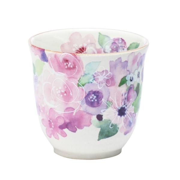 花工房 湯呑 ピンク