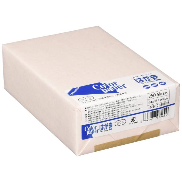 長門屋商店 カラーはがき 〒枠なし さくら 250枚 0888569