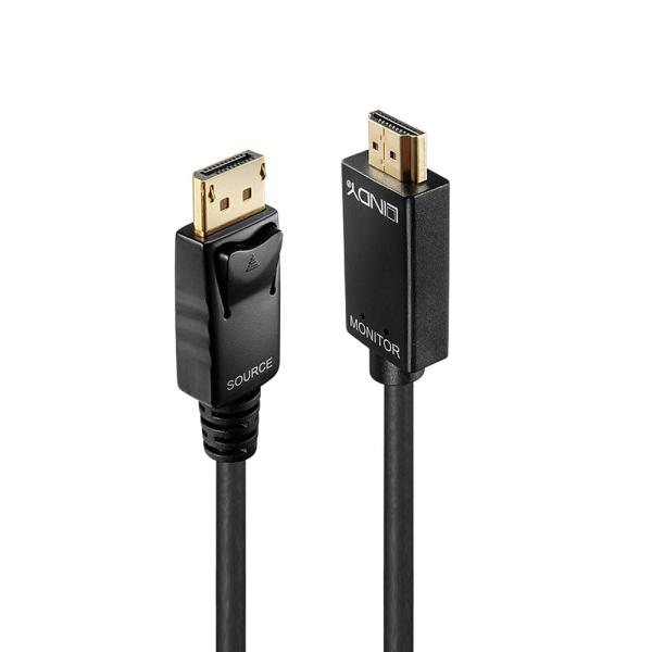 LINDY DisplayPort 1.2 - HDMI 1.4a変換ケーブル、2m(型番:4171...