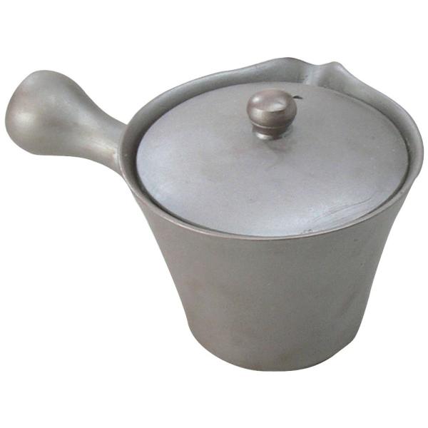 萬古焼 茶ガラの捨てやすい 急須 2号 (カップ網付き) 焼締 0977-1240