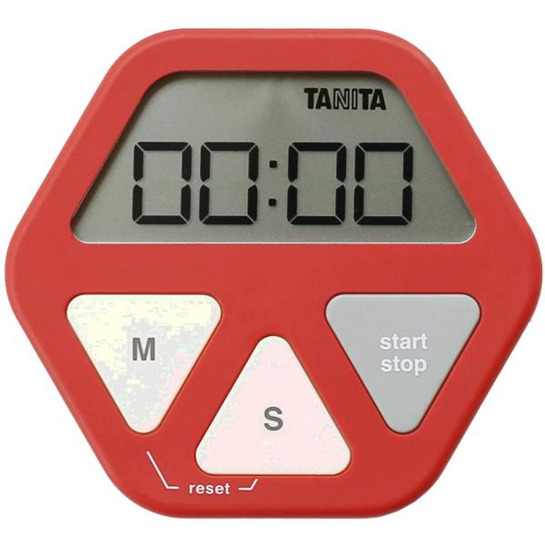 タニタ(Tanita) キッチン 勉強 学習 タイマー 吸盤付き 薄型 レッド TD-410 RD ...