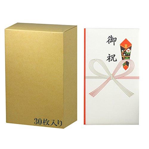 スズキ紙工 祝儀袋 金封 自然色 本折多当 御祝 30枚入 ス-2454