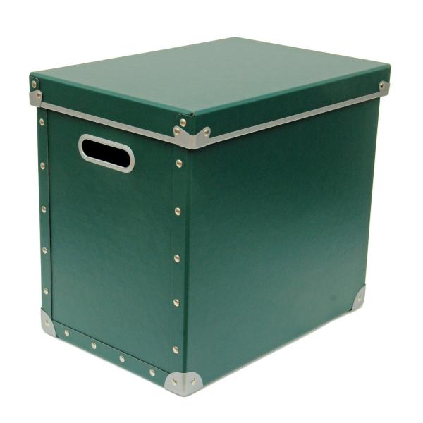 安達紙器 収納ケース 硬質パルプ ボックス フタ式 大 (幅25.5×奥行36×高さ32cm) PB...