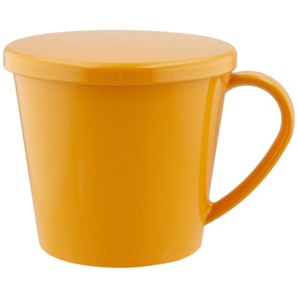 山中塗 ナチュール ふた付 マグカップ マスタード M16214-1