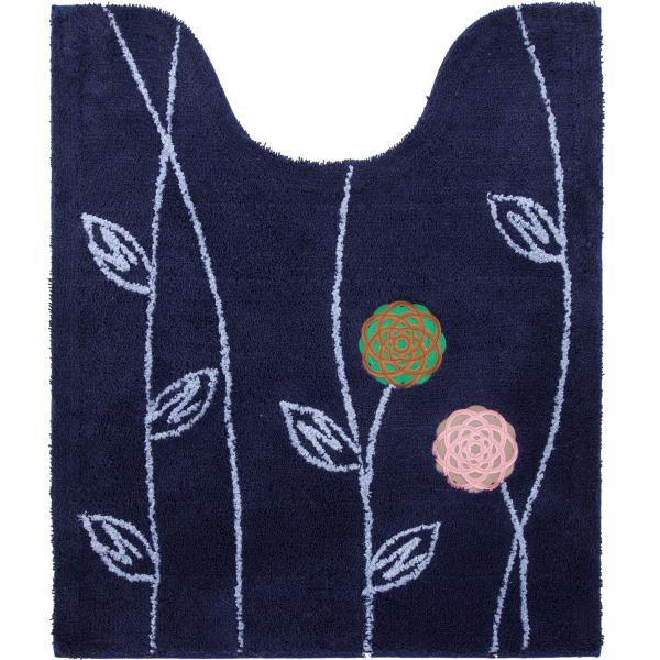 オカ トイレマット エトフ トォワ 約75×65cm ネイビー
