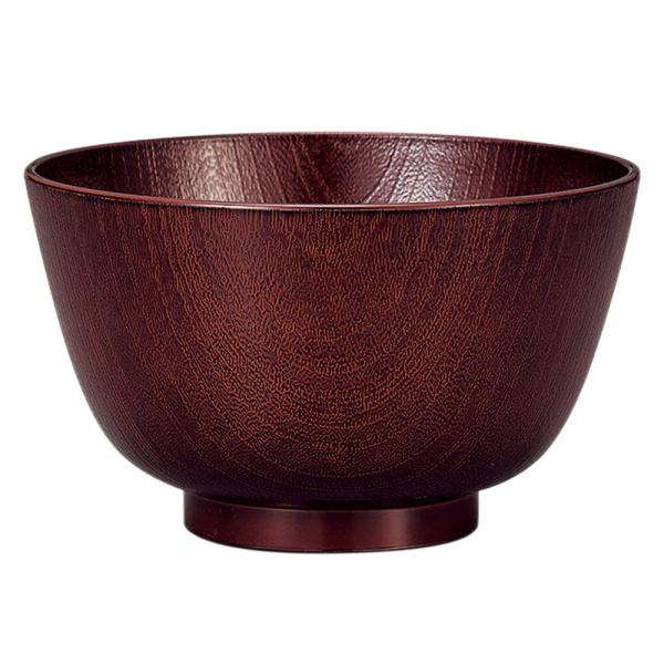 山中塗 レンジ 京型欅杢目 丼 溜塗 M16211