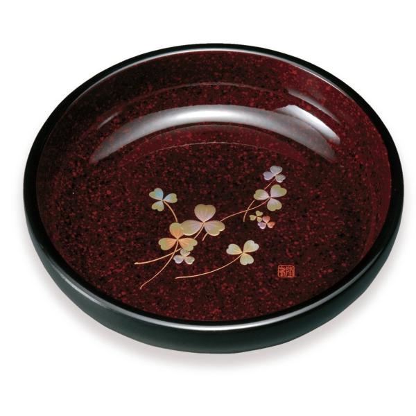 紀州のぬりもの 菓子鉢 7.0 石目塗 クローバー 22-57-8 菓子器 菓子器具 小 おしゃれ ...