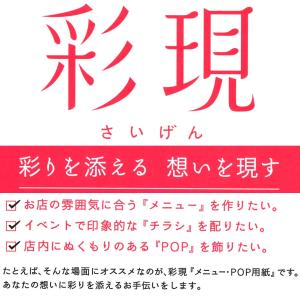 PCM竹尾 プリンタ用紙 彩現 メニュー・PO...の詳細画像1