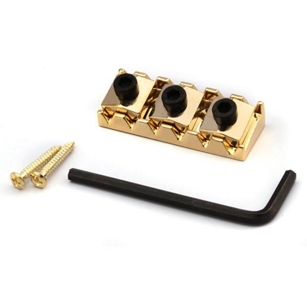 Yibuy 42mm ゴールド ギターロックナット ダブルロックシステムブリッジ用
