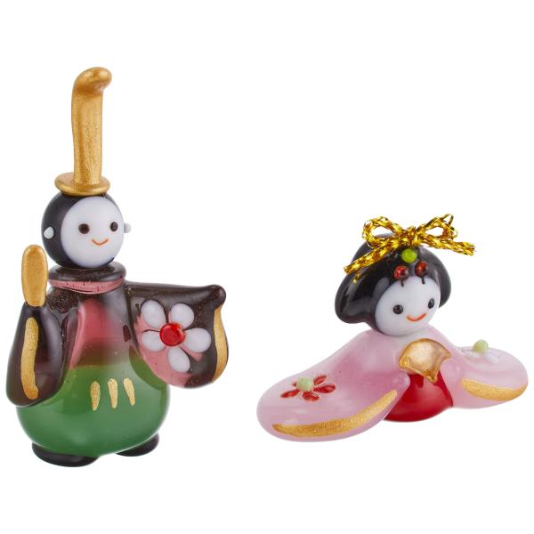 かわいい おひなさま 手作り ガラス細工 桃山 雛