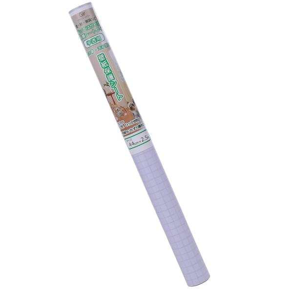 グリーンウィーク ペット壁紙保護シート 44cm×5m (はがせる粘着タイプ 弱) 半透明 壁の傷、...