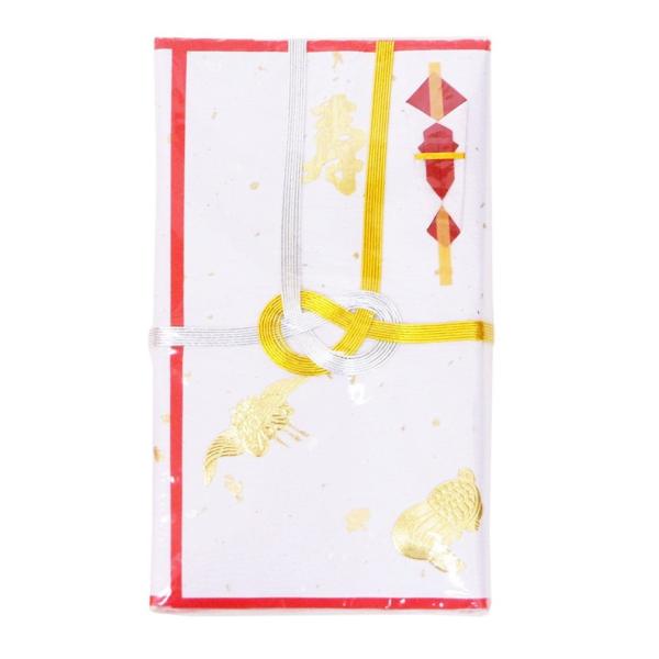 エヒメ紙工 シノコマ 祝儀袋 夫婦紙 金振 金封赤白5枚入 赤 5冊パック ミヨ10-R55