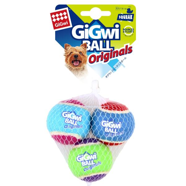 ギグウィ (GiGwi) 犬用おもちゃパピーテニスボール 3P