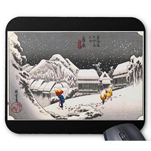 歌川広重『 東海道五十三次 蒲原 』のマウスパッド：フォトパッド（ 浮世絵シリーズ ）