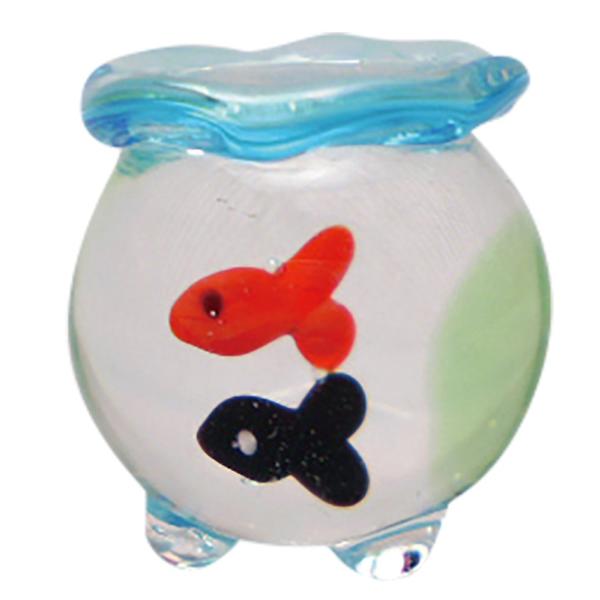 かわいい 手作り ガラス細工 三つ足 金魚鉢 FC413