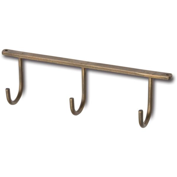 ポッシュリビング アイアンハンギングフック 3連 アンティークゴールド 63144