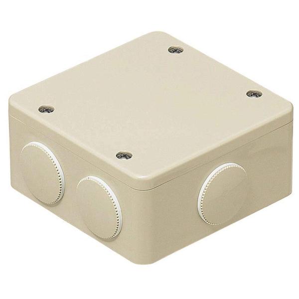 未来工業(MIRAI) PVKボックス 防水タイプ 中形四角浅型 おねじキャップ付き ベージュ PV...
