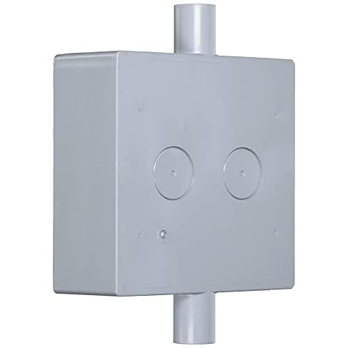 未来工業 露出スイッチボックス 2ヶ用2方出 VE14用 グレー SW2-14W