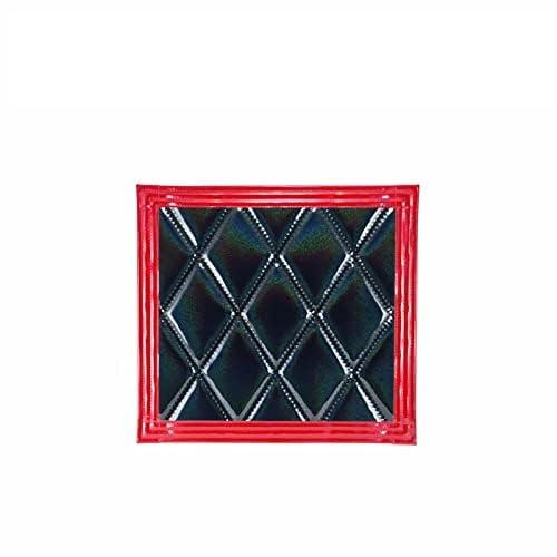 ウレタンイリドロヨケ 綺羅 Wステッチ 430X400 クロ/アカライン 523843