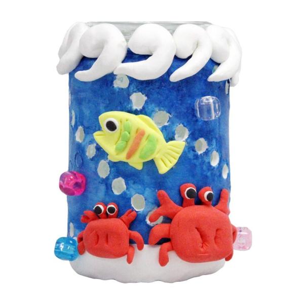 工作 キット 小学生 ねんどで作るボトルランプ