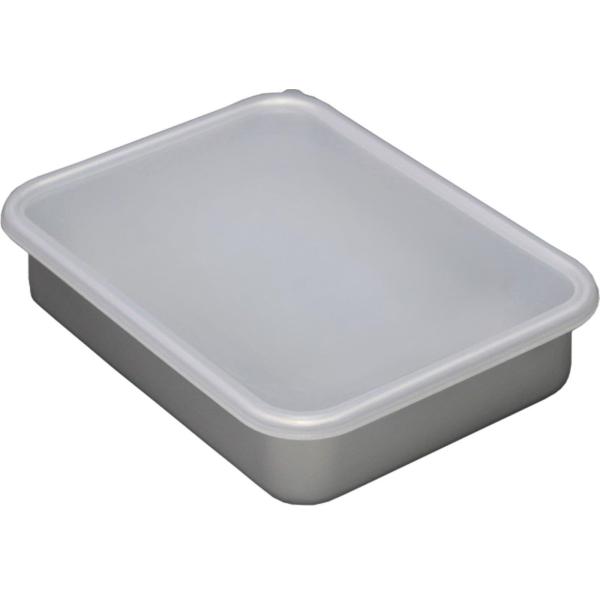 谷口金属 急速に冷やせる 蓋付 アルミ 保存容器 浅型 24.2×18.2cm 大 日本製 スタッキ...