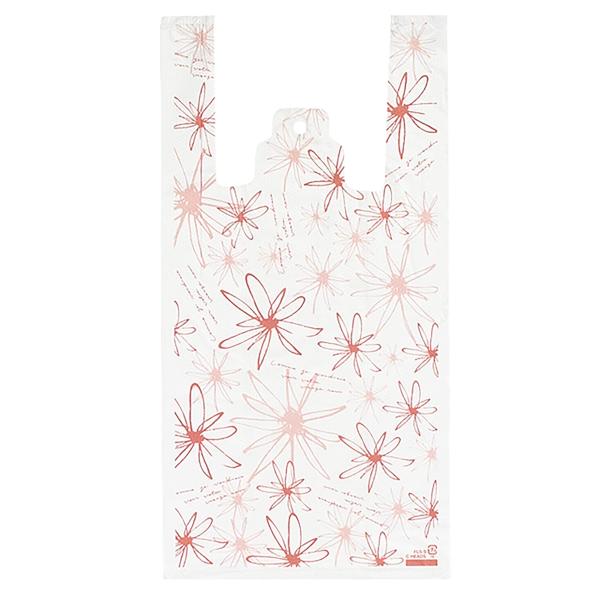 手提げ袋 レジ袋 ナチュラル フラワー 花柄-S (100枚) FLS-S